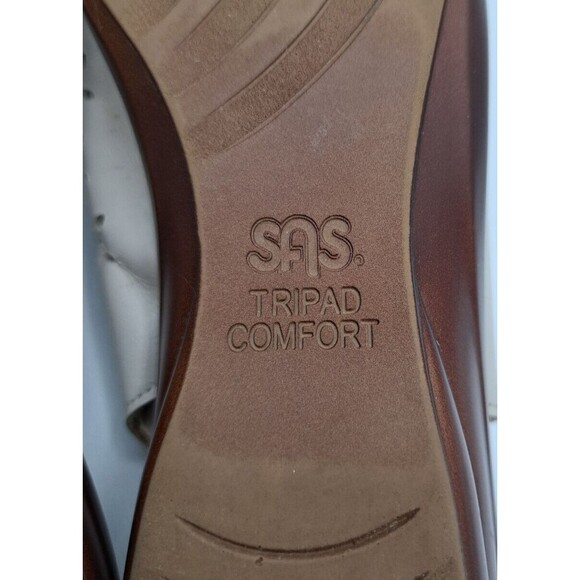 SAS Quatro Tripad Comfort Slingback Sandals Bone 3 Strap Women Size 9.5 N Beige - Picture 13 of 16